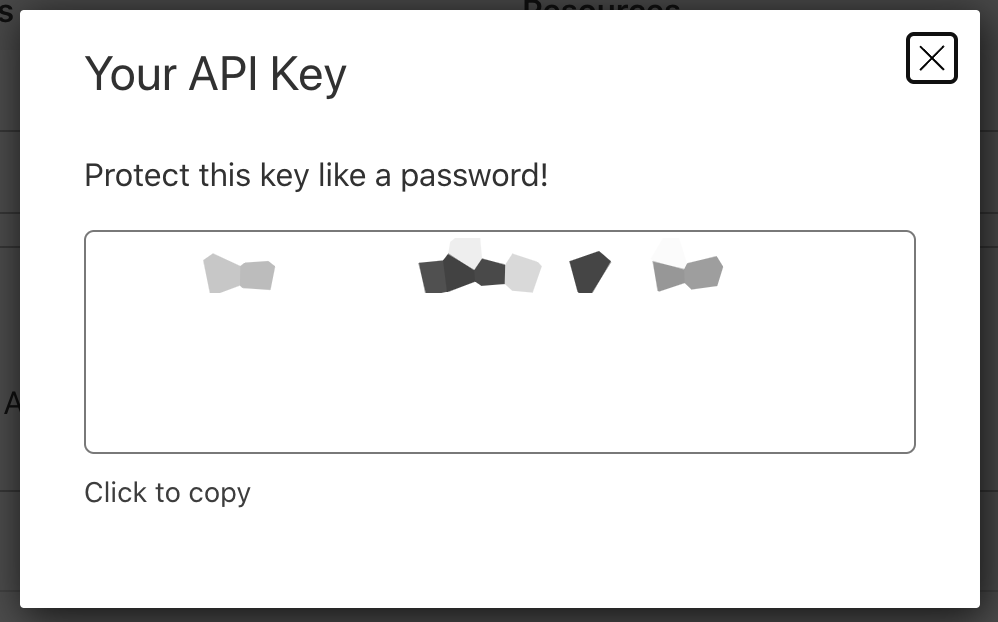 Cloudflare interface displaying the Global API Key for copying